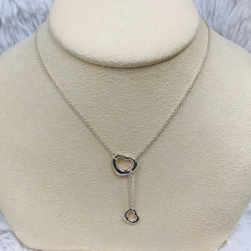 TIFFANY & Co.  Open Heart Lariat Necklace - Picture 2 of 8